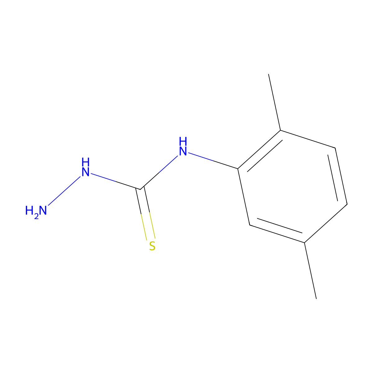 N-(2,5-Dimethylphenyl)hydrazinecarbothioamide molecular structure, CAS 64374-53-4