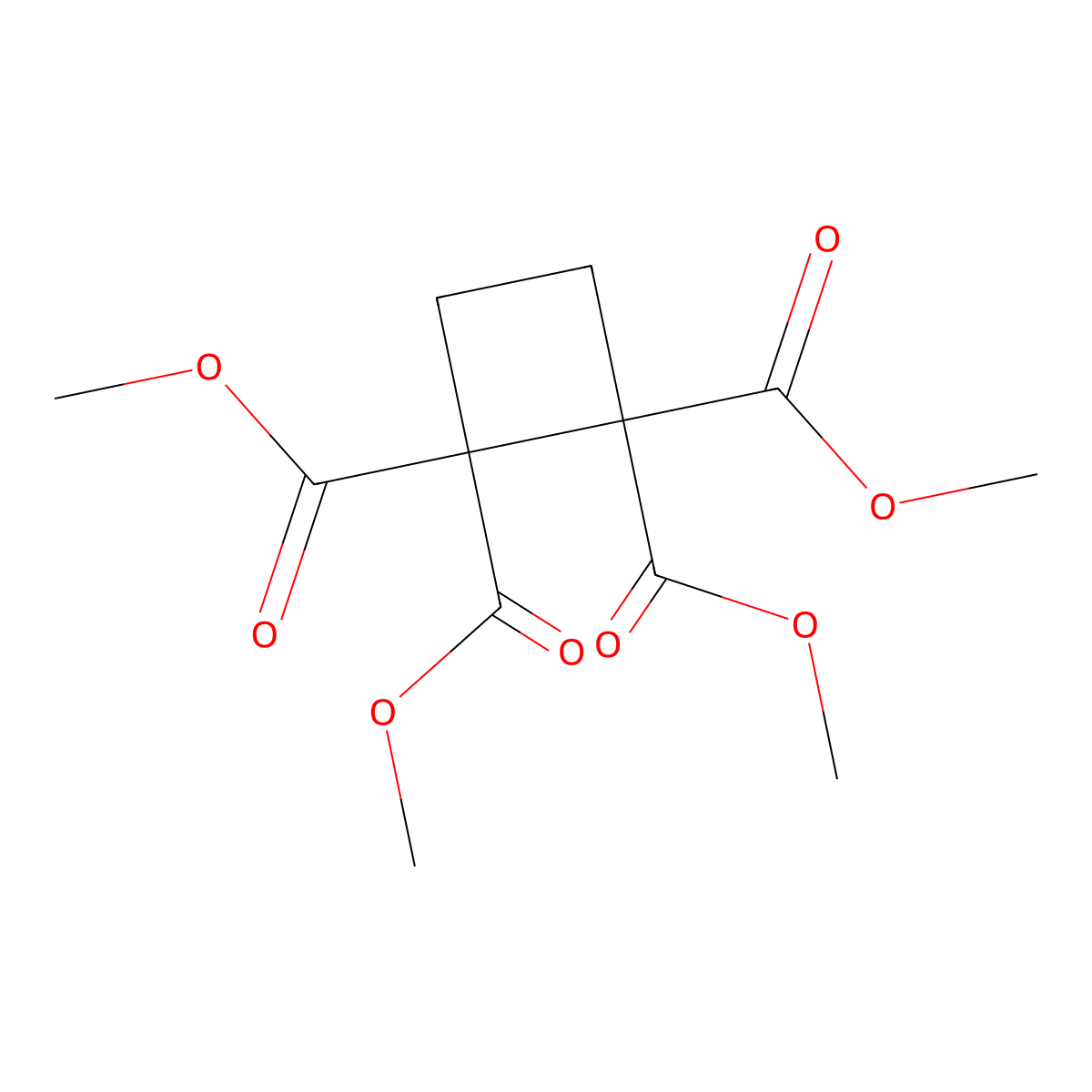 1,1,2,2-Cyclobutanetetracarboxylic acid, tetramethyl ester molecular structure, CAS 64374-98-7