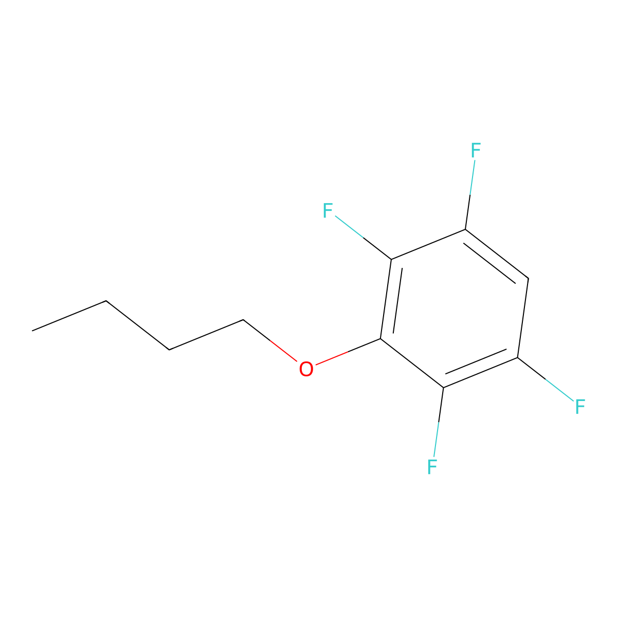 3-Butoxy-1,2,4,5-tetrafluorobenzene molecular structure, CAS 643745-51-1