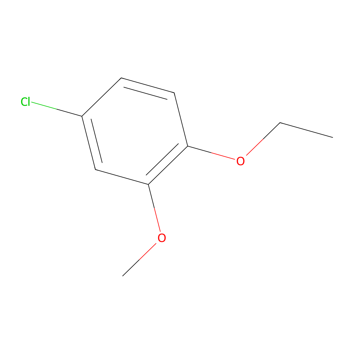 4-Chloro-1-ethoxy-2-methoxybenzene molecular structure, CAS 643745-76-0