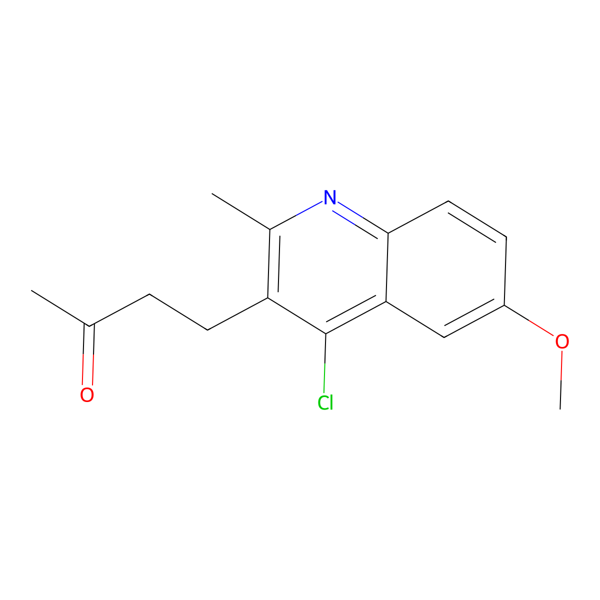 4-(4-Chloro-6-methoxy-2-methylquinolin-3-yl)butan-2-one molecular structure, CAS 64375-68-4