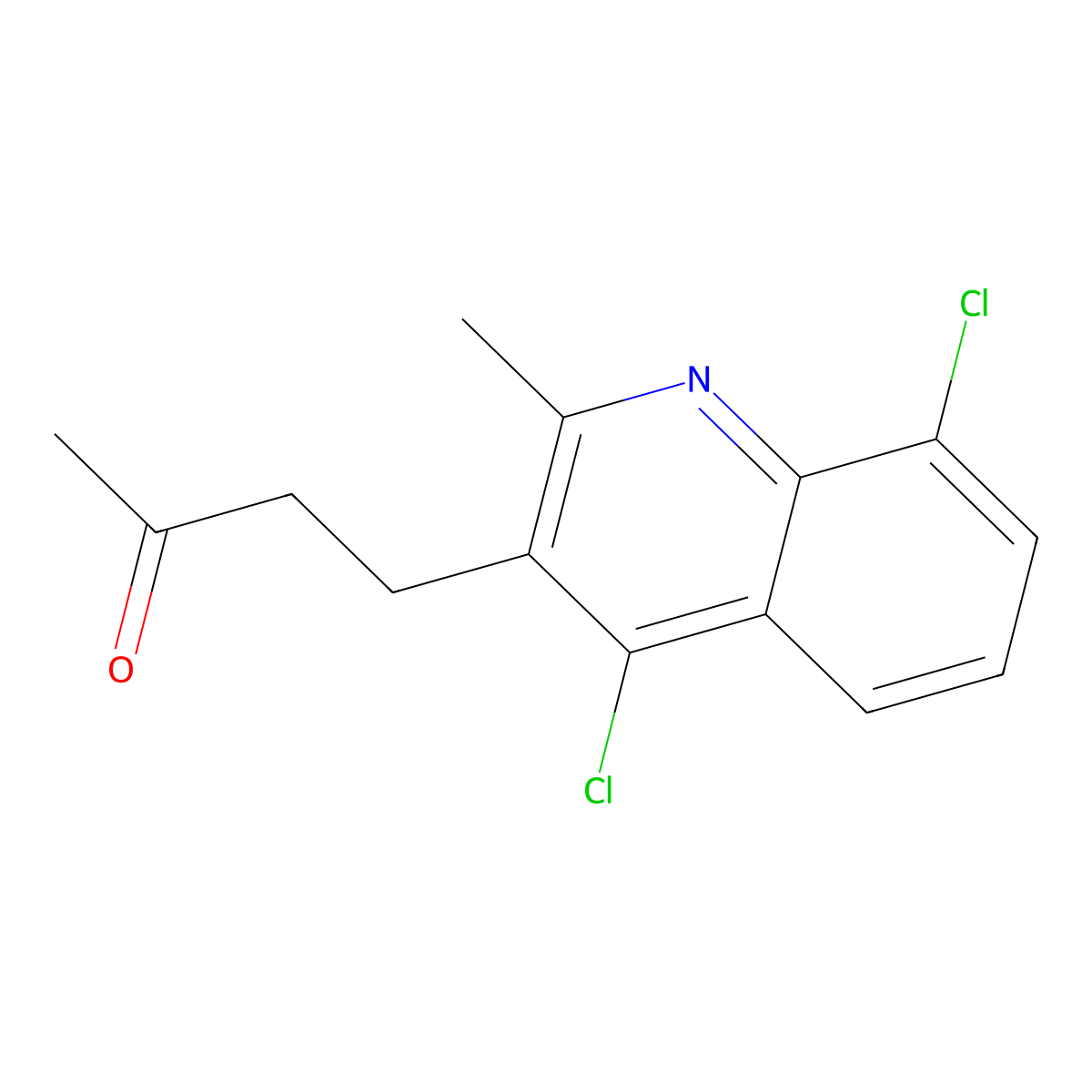 4-(4,8-Dichloro-2-methylquinolin-3-yl)butan-2-one molecular structure, CAS 64375-69-5