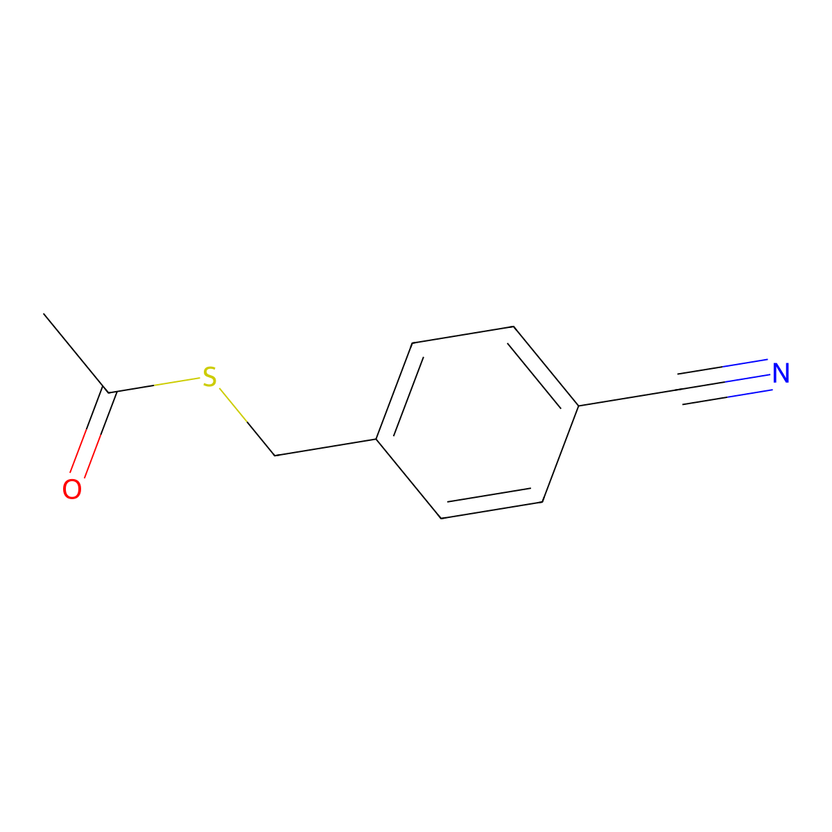 S-4-Cyanobenzyl ethanethioate molecular structure, CAS 643750-00-9