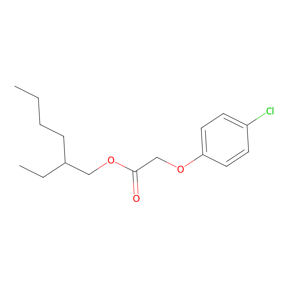 2-Ethylhexyl 2-(4-chlorophenoxy)acetate molecular structure, CAS 643752-36-7