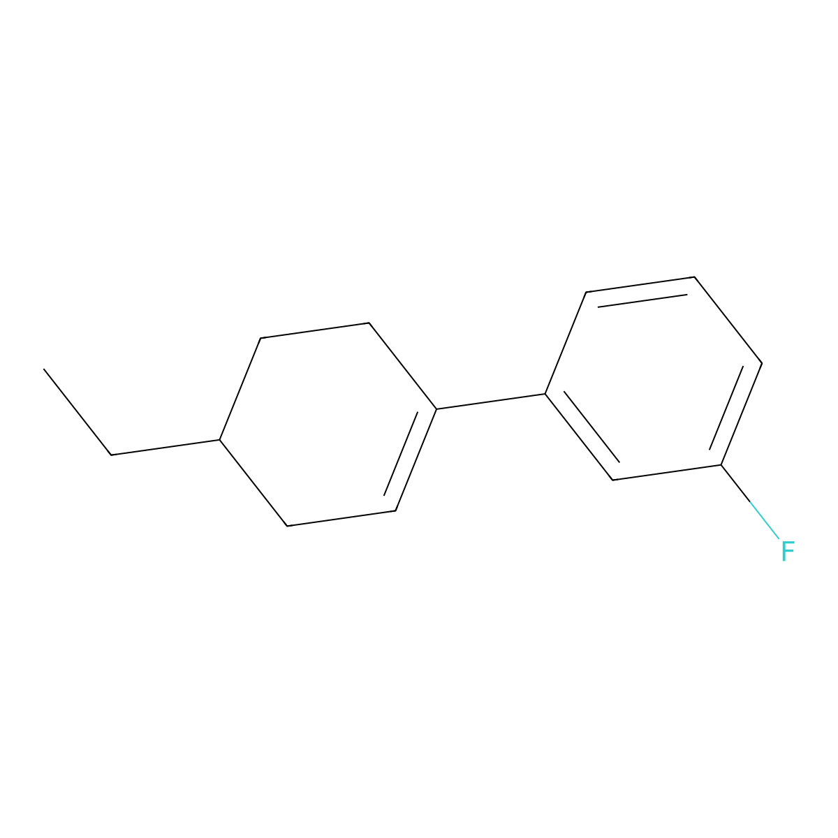 4-Ethyl-3'-fluoro-2,3,4,5-tetrahydro-1,1'-biphenyl molecular structure, CAS 643752-47-0