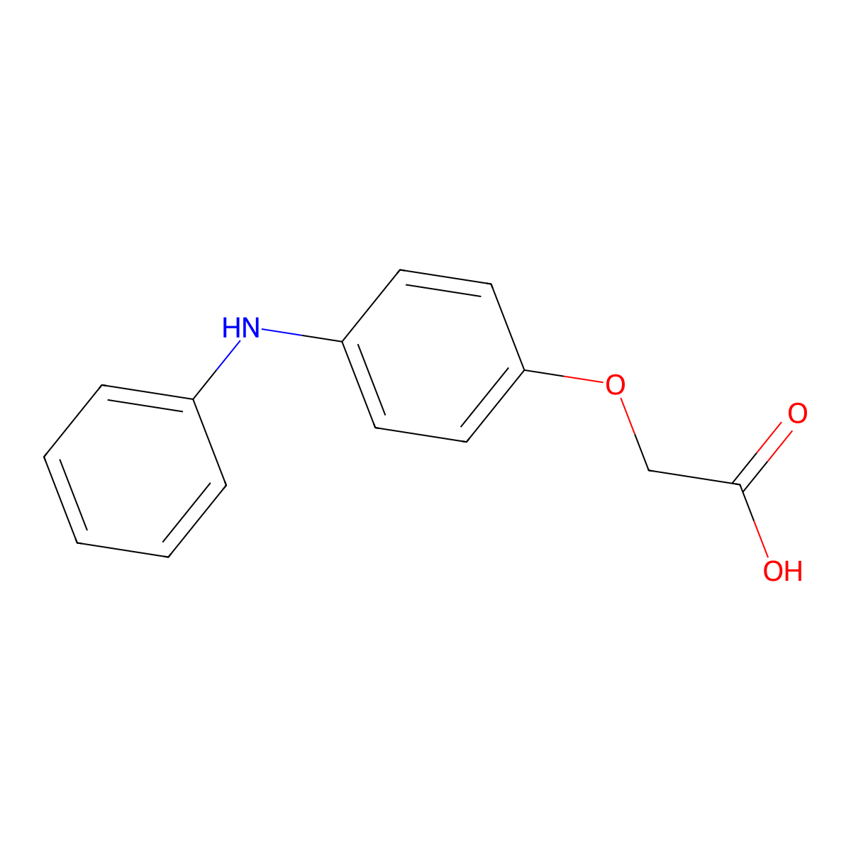 2-[4-(Phenylamino)phenoxy]acetic acid molecular structure, CAS 643753-17-7
