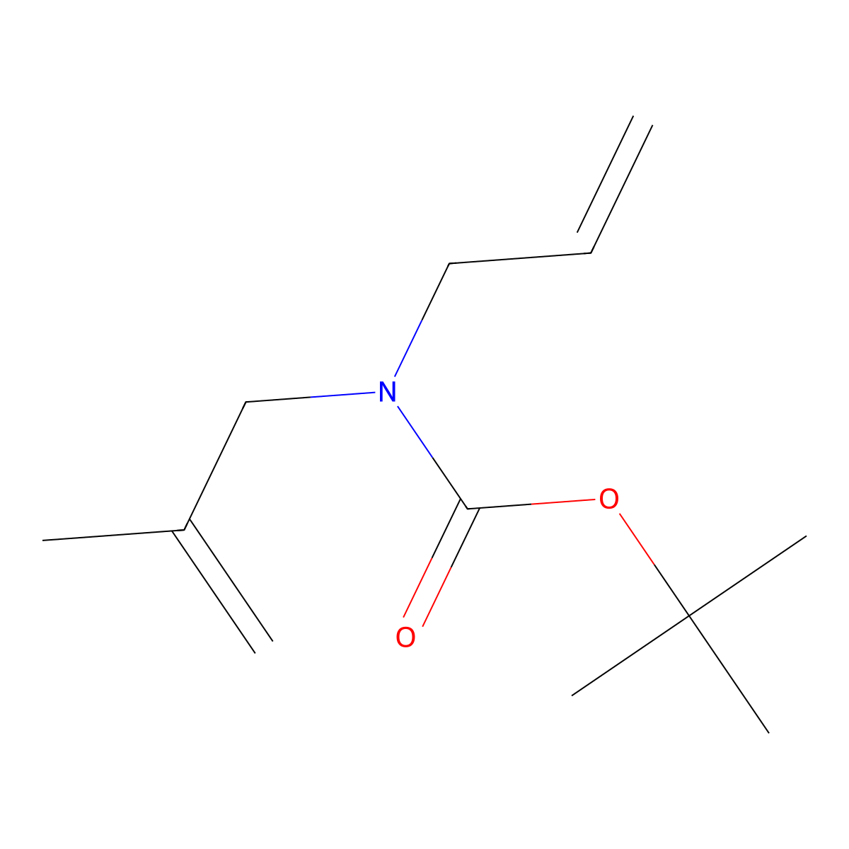 Tert-butyl allyl(2-methylallyl)carbamate molecular structure, CAS 643759-57-3