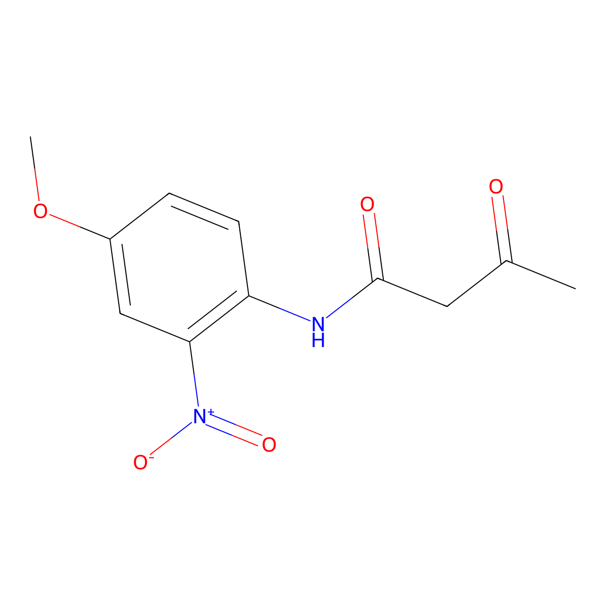 N-(4-methoxy-2-nitrophenyl)-3-oxobutanamide molecular structure, CAS 64376-06-3