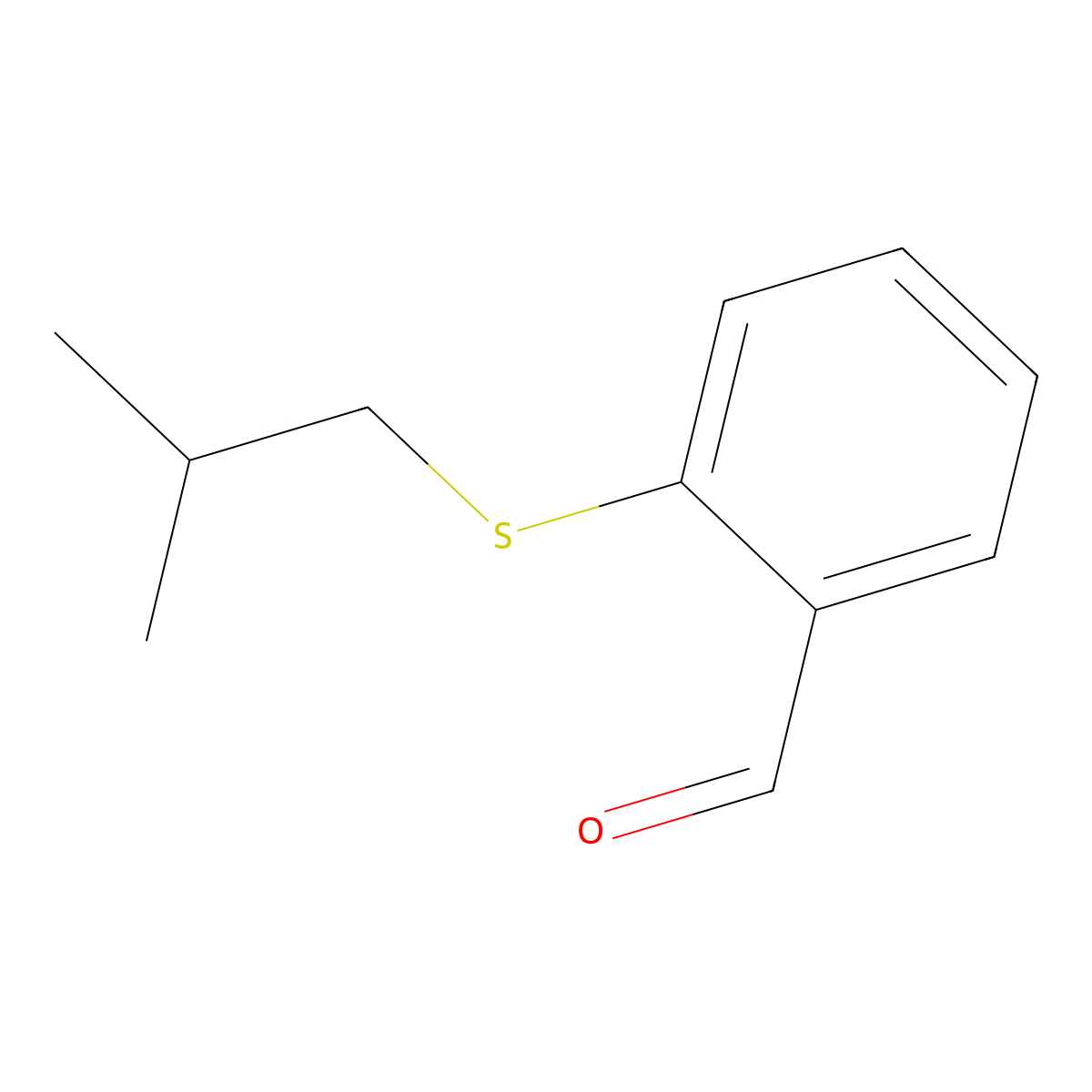 2-(Isobutylthio)benzaldehyde molecular structure, CAS 643763-27-3