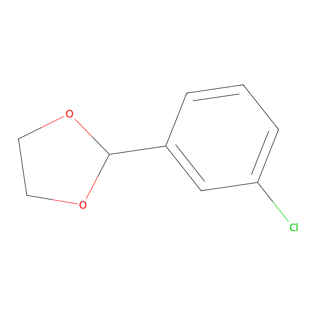 2-(3-Chlorophenyl)-1,3-dioxolane molecular structure, CAS 64380-53-6
