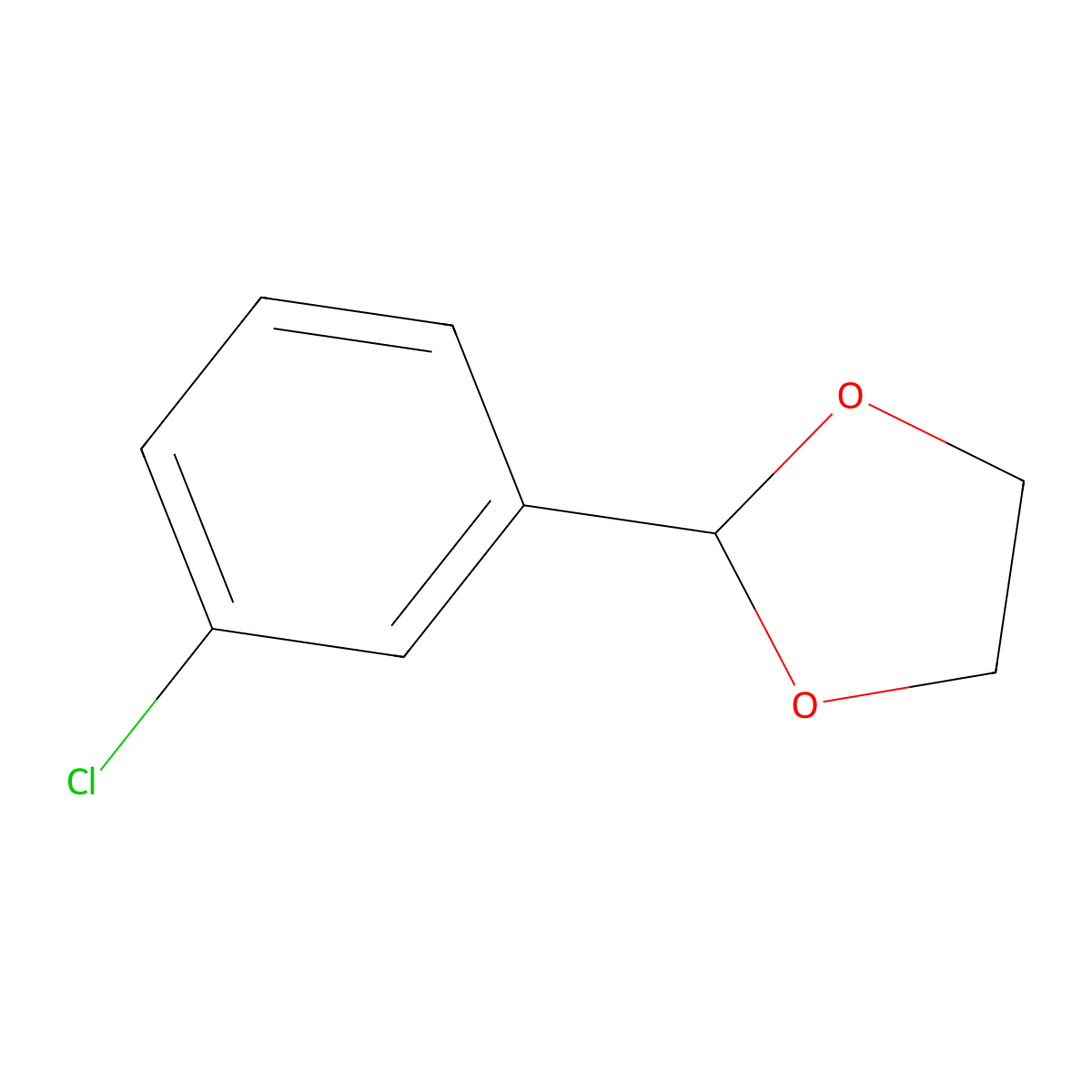 2-(3-Chlorophenyl)-1,3-dioxolane molecular structure, CAS 64380-53-6