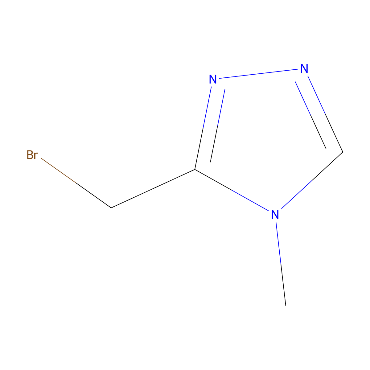 3-(Bromomethyl)-4-methyl-4H-1,2,4-triazole molecular structure, CAS 64380-83-2