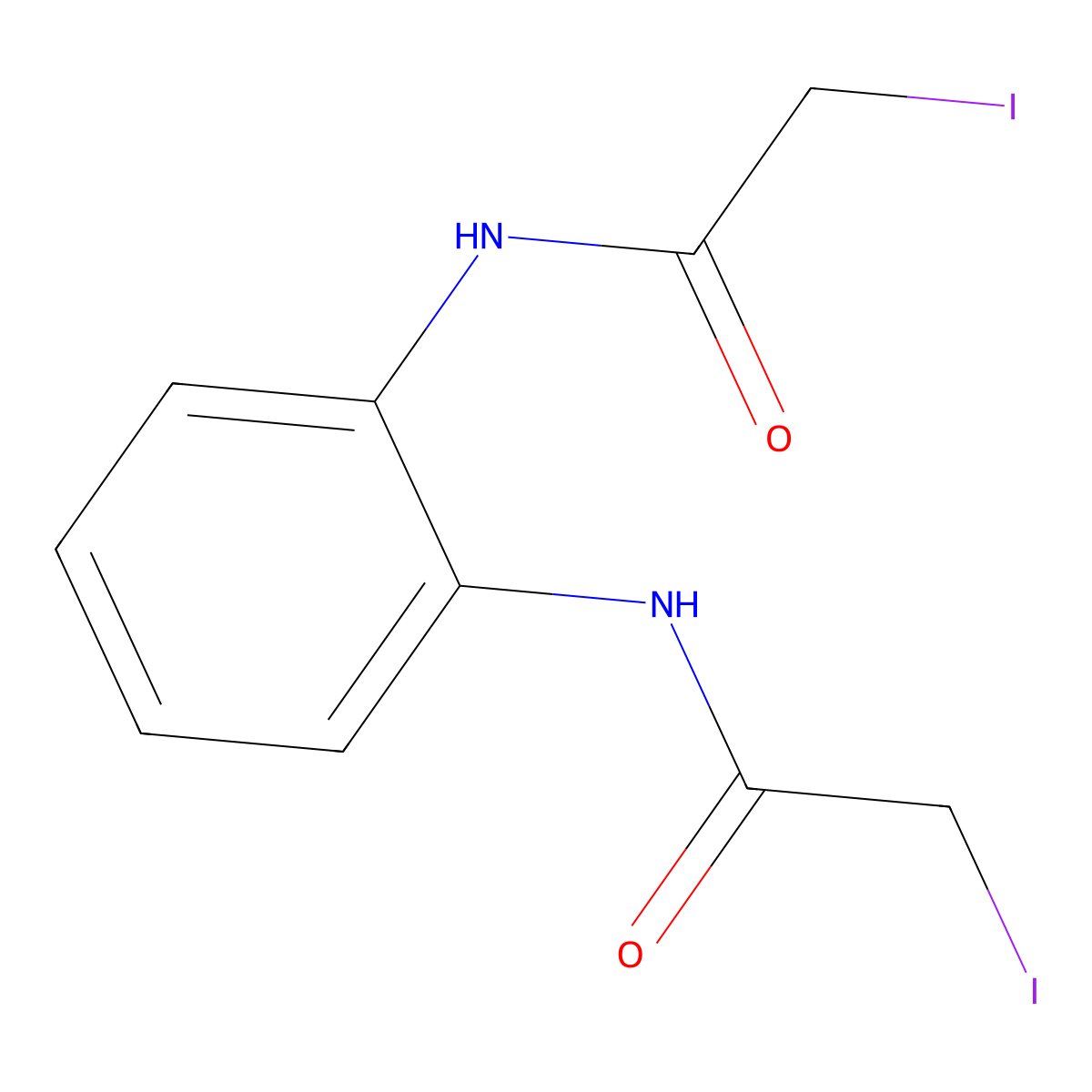 Acetamide, N,N'-1,2-phenylenebis(2-iodo- molecular structure, CAS 64381-85-7