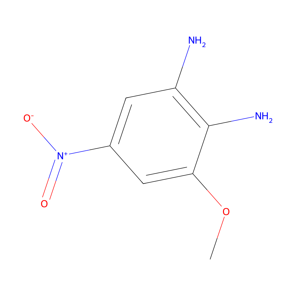 2-Amino-3-methoxy-5-nitroaniline molecular structure, CAS 64381-88-0