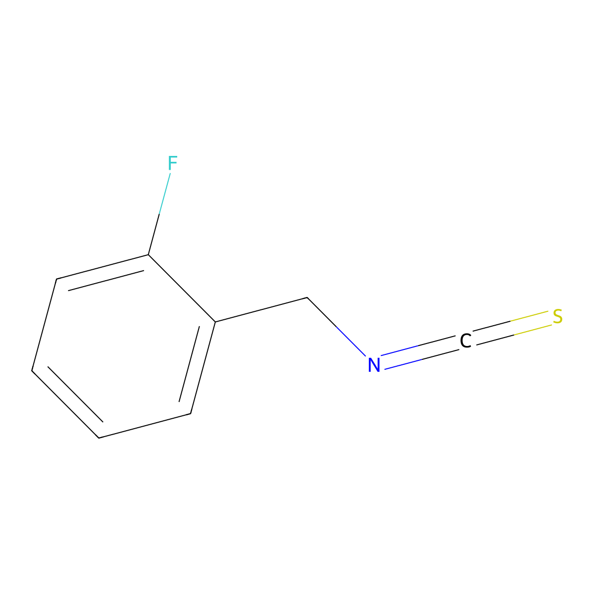 2-Fluorobenzyl isothiocyanate molecular structure, CAS 64382-80-5