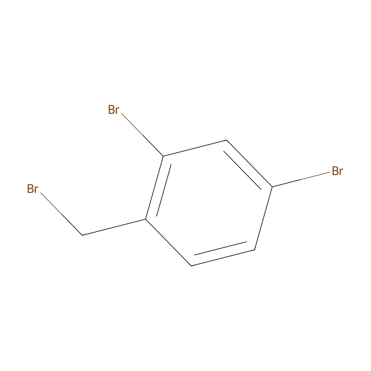 2,4-Dibromo-1-(bromomethyl)benzene molecular structure, CAS 64382-92-9