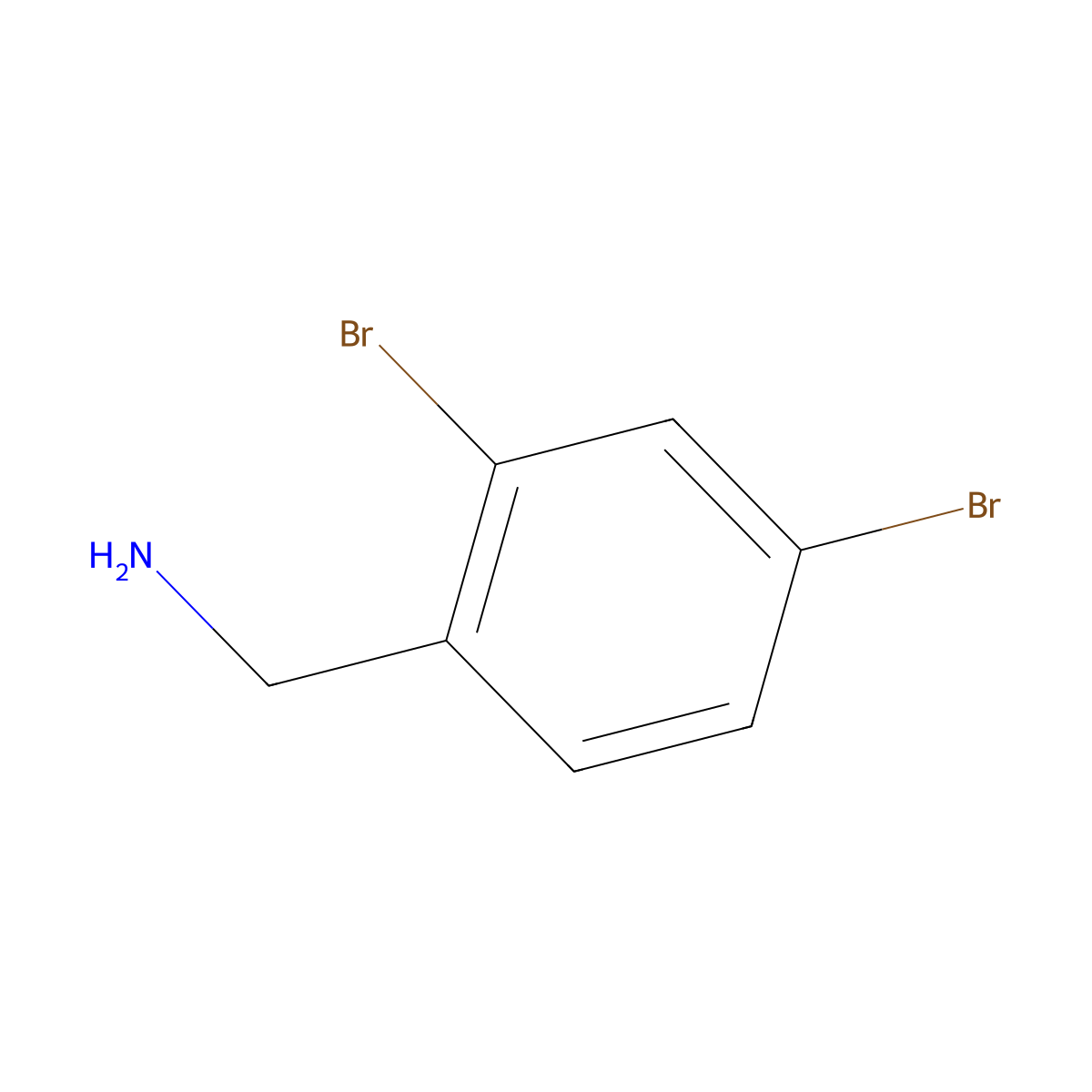 2,4-Dibromobenzenemethanamine molecular structure, CAS 64382-94-1