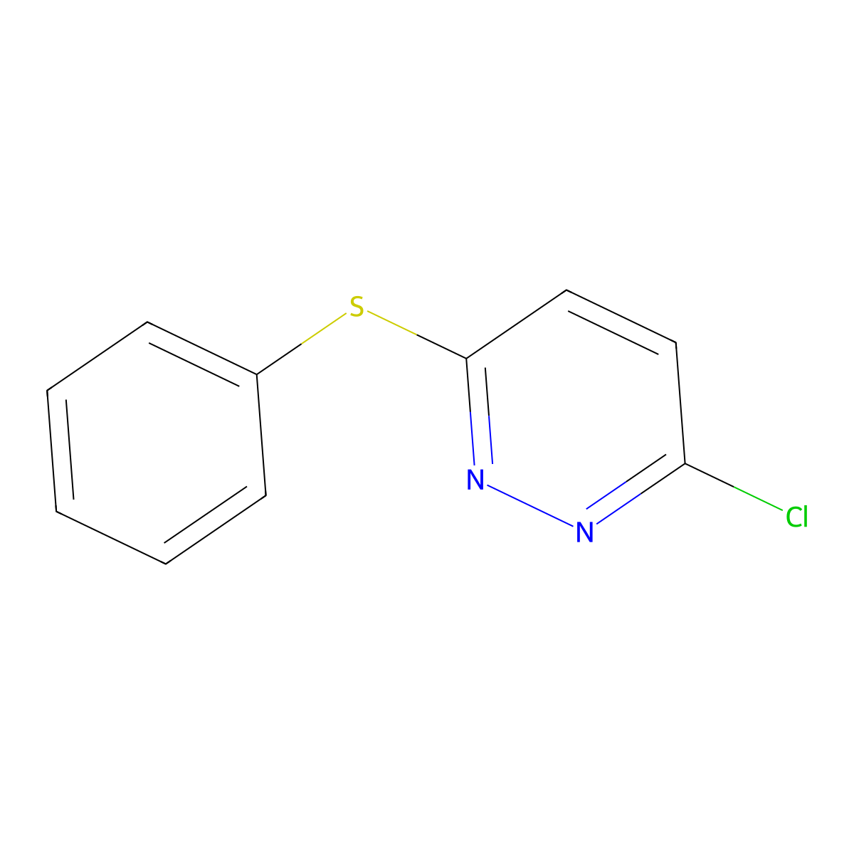 3-Chloro-6-(phenylsulfanyl)pyridazine molecular structure, CAS 64383-28-4