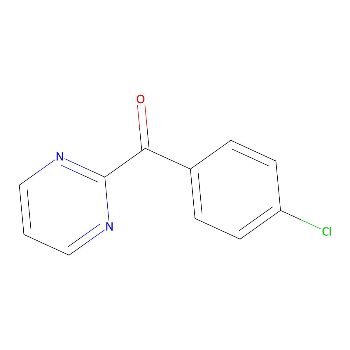 2-(4-Chlorobenzoyl)pyrimidine molecular structure, CAS 64385-81-5
