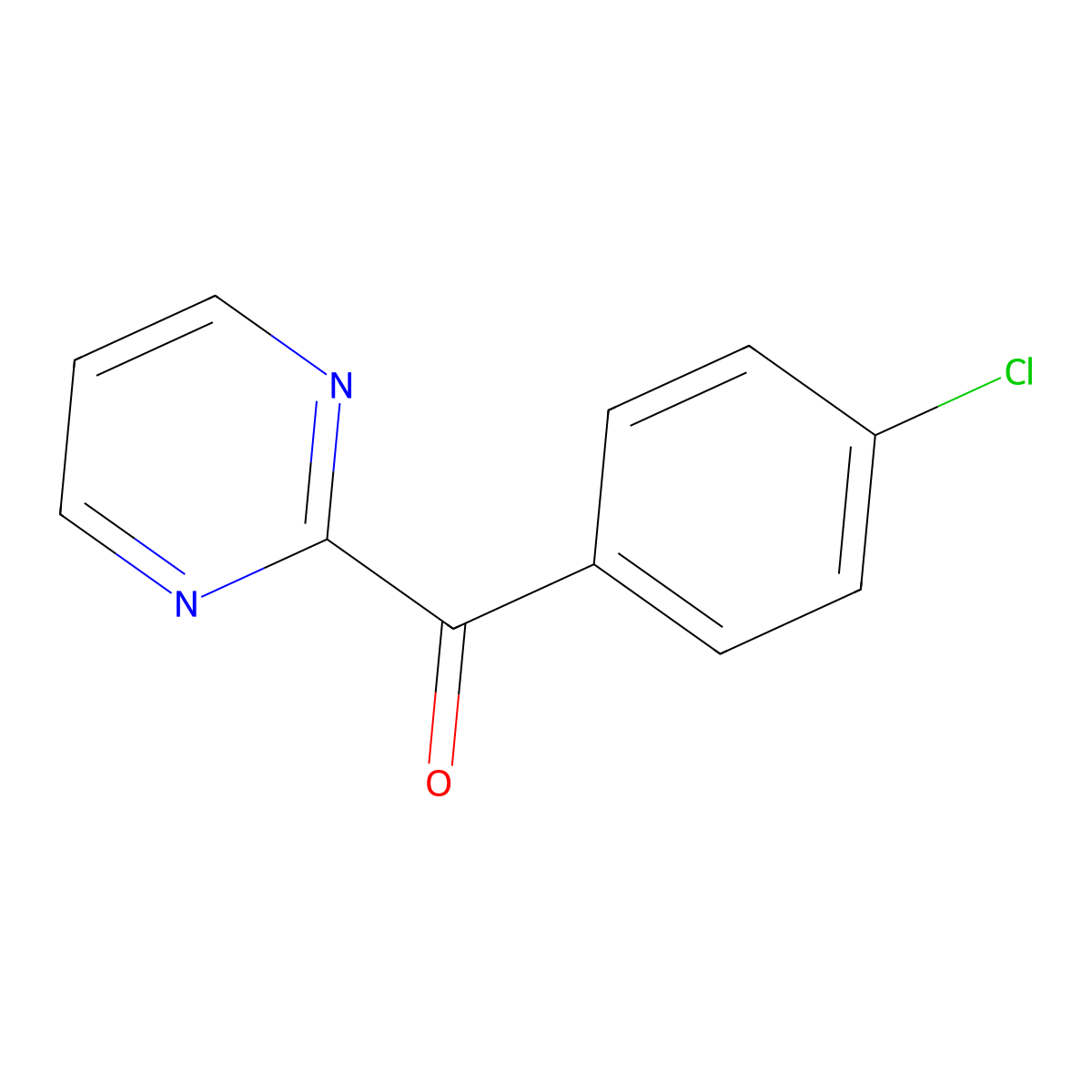 2-(4-Chlorobenzoyl)pyrimidine molecular structure, CAS 64385-81-5
