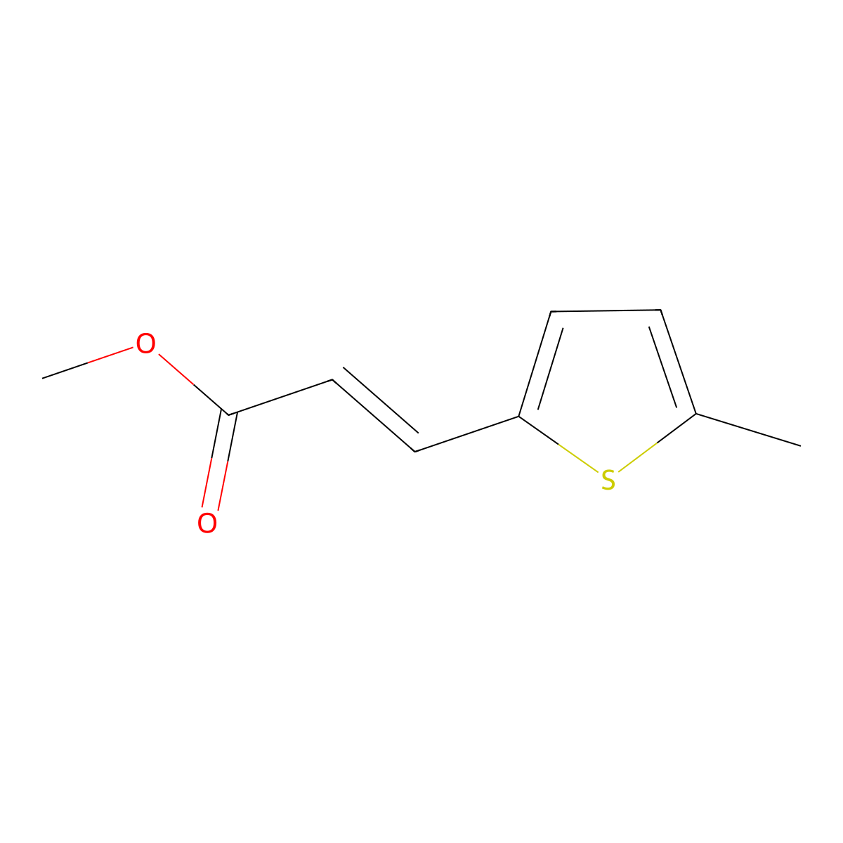 3-(5-Methyl-thiophen-2-yl)-acrylic acid methyl ester molecular structure, CAS 64389-20-4