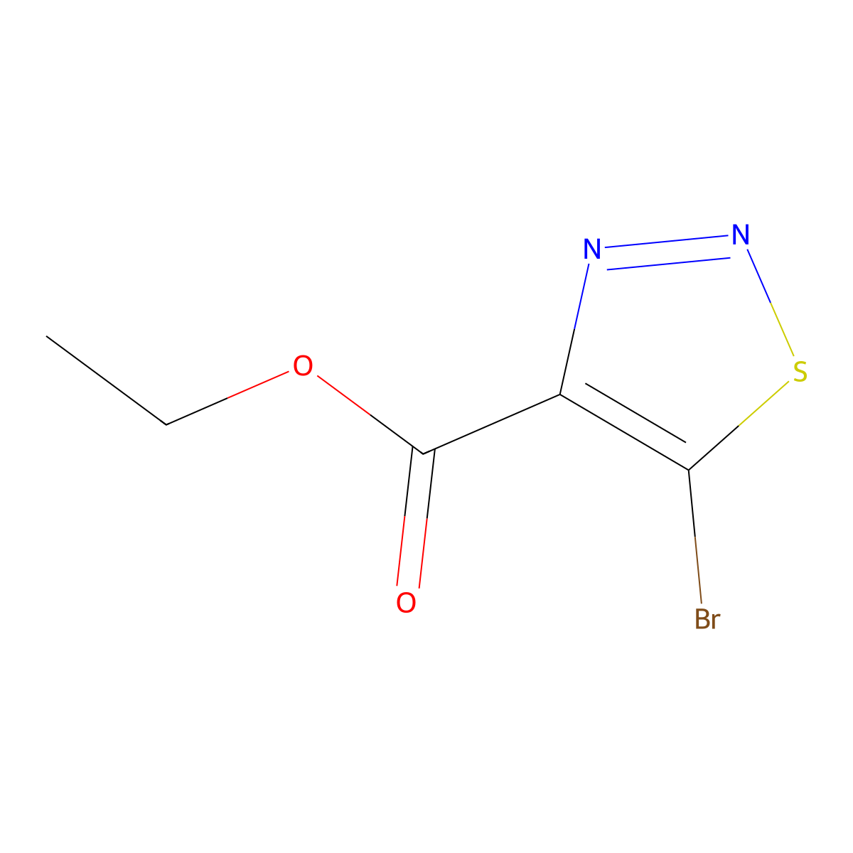 Ethyl 5-bromothiadiazole-4-carboxylate molecular structure, CAS 6439-91-4