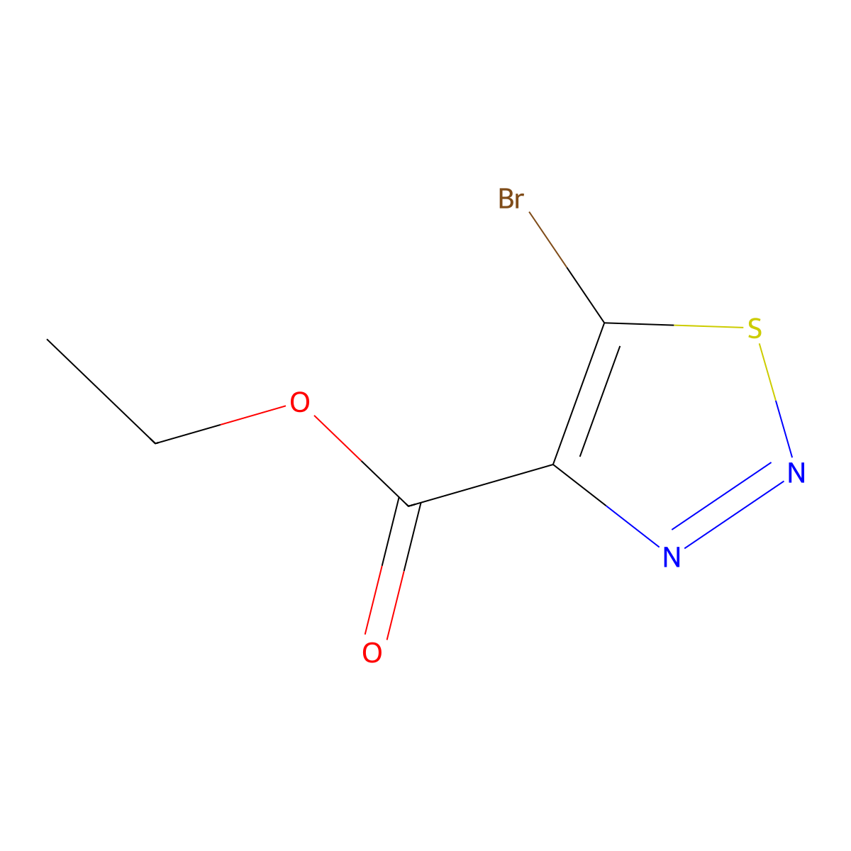 Ethyl 5-bromothiadiazole-4-carboxylate molecular structure, CAS 6439-91-4