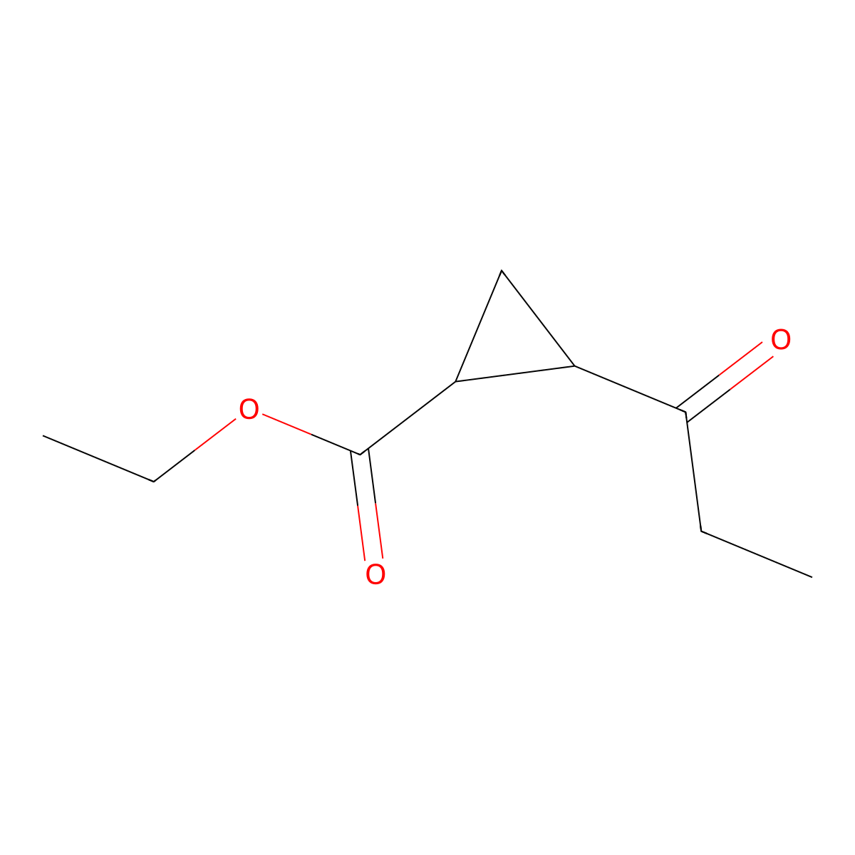 Ethyl 2-propionyl-cyclopropanecarboxylate molecular structure, CAS 64390-10-9