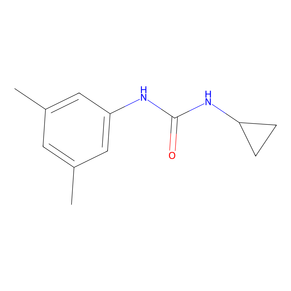 1-Cyclopropyl-3-(3,5-dimethylphenyl)urea molecular structure, CAS 64392-97-8