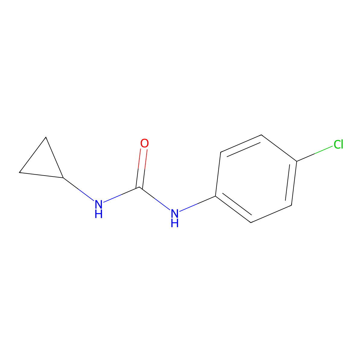 1-(4-Chlorophenyl)-3-cyclopropylurea molecular structure, CAS 64393-08-4