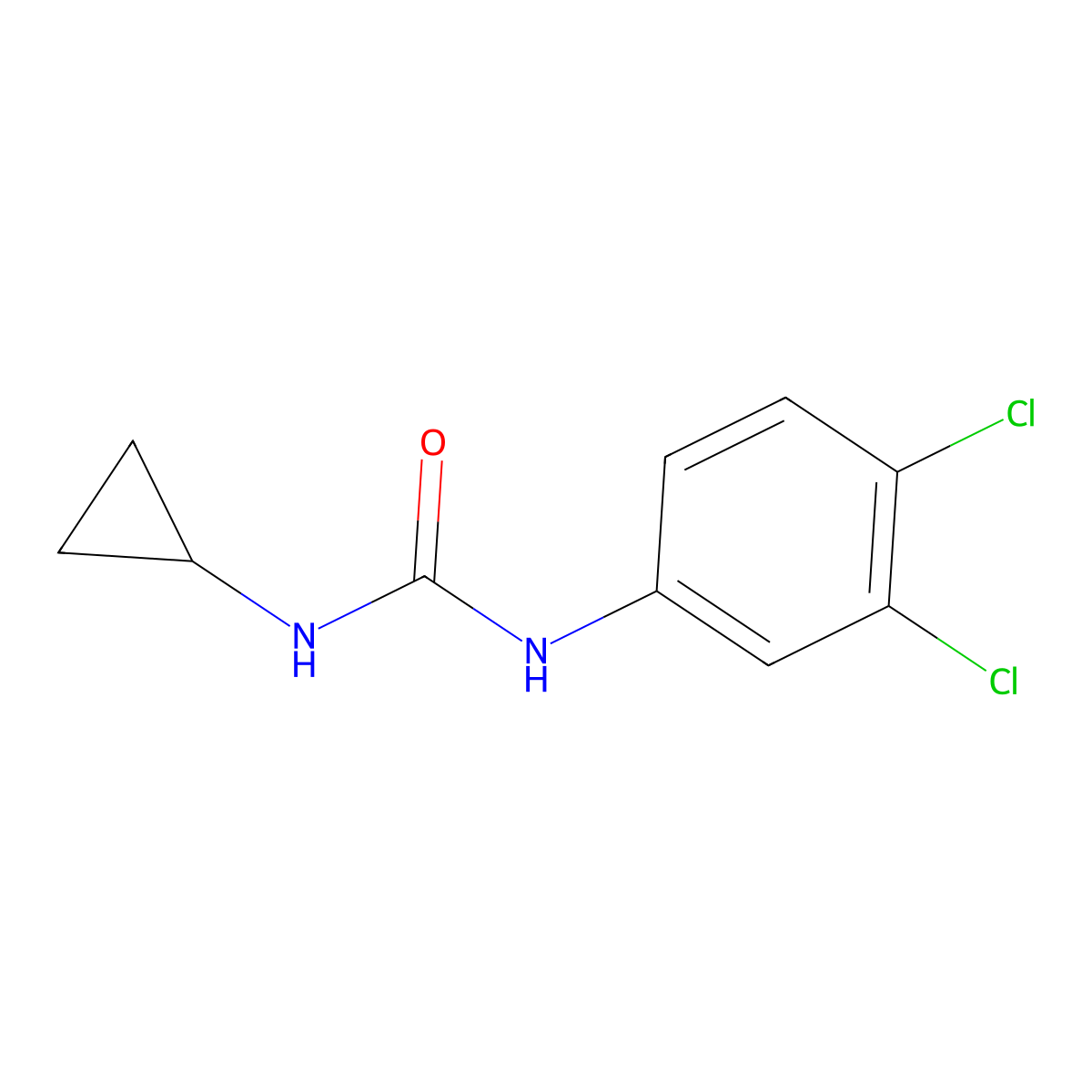 1-Cyclopropyl-3-(3,4-dichlorophenyl)urea molecular structure, CAS 64393-09-5