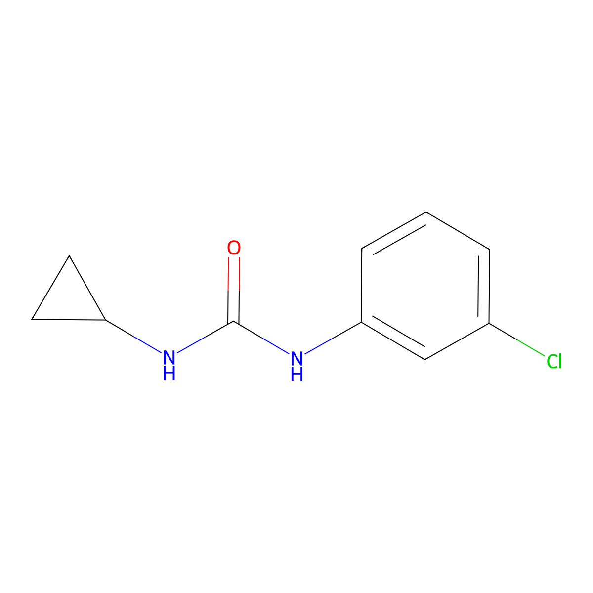 N-(3-Chlorophenyl)-N'-cyclopropylurea molecular structure, CAS 64393-13-1