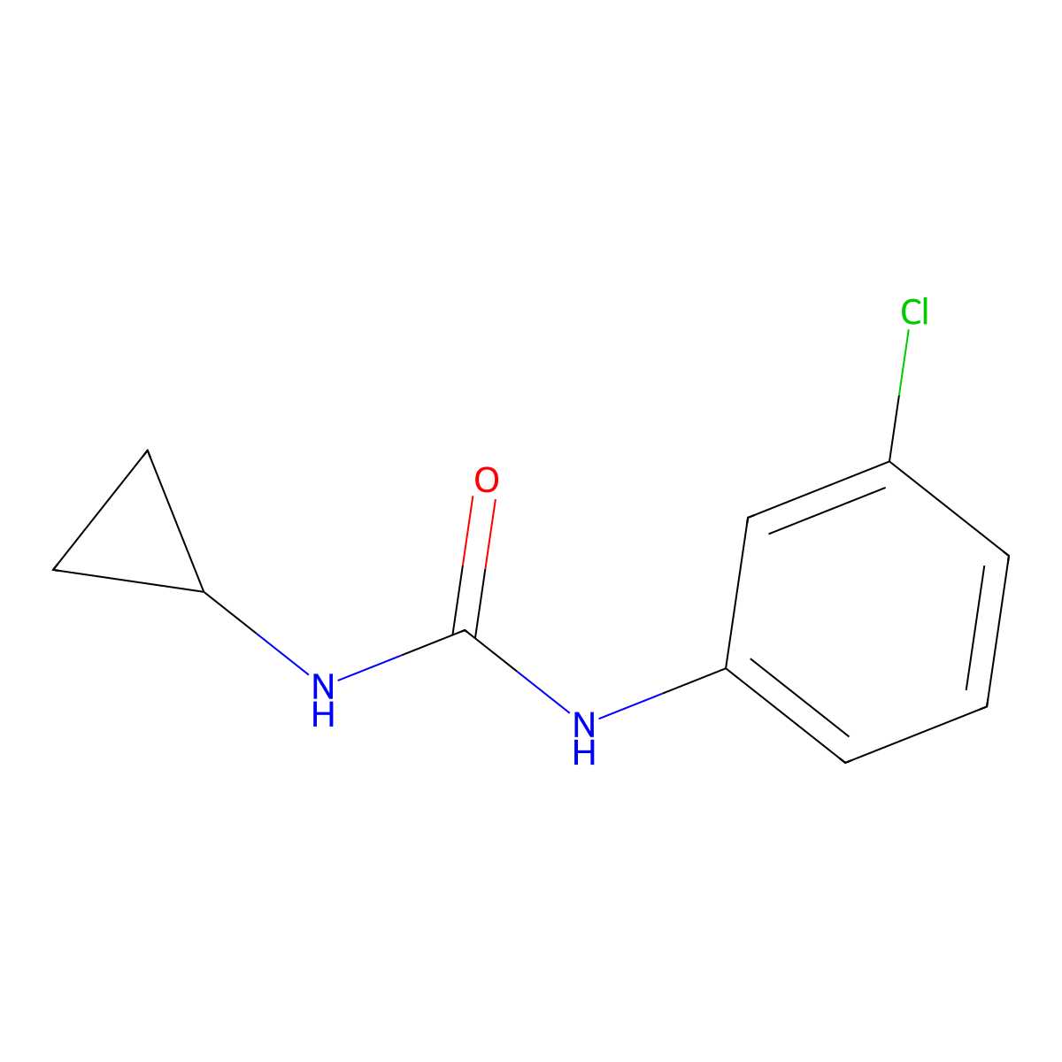 N-(3-Chlorophenyl)-N'-cyclopropylurea molecular structure, CAS 64393-13-1