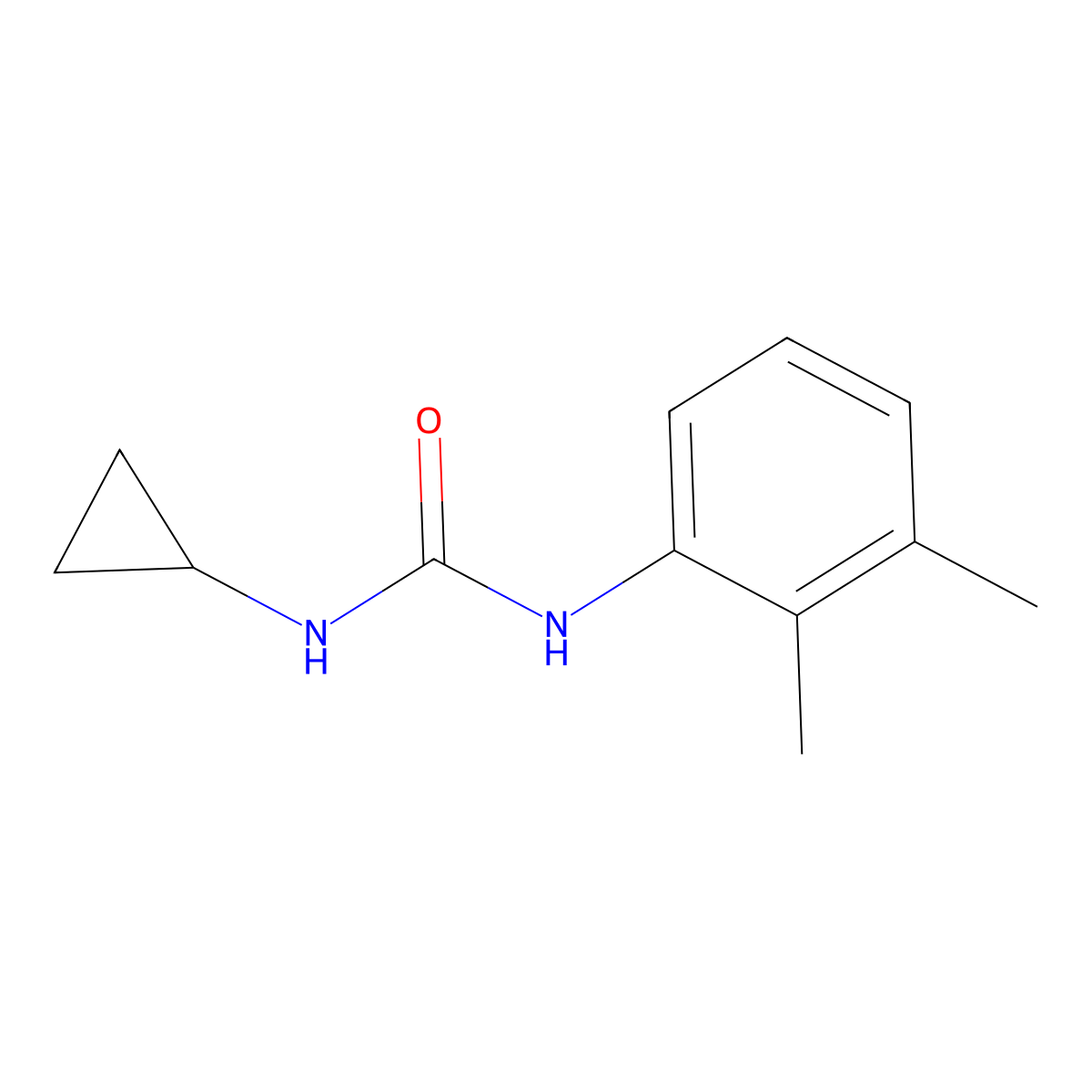 1-Cyclopropyl-3-(2,3-dimethylphenyl)urea molecular structure, CAS 64393-16-4