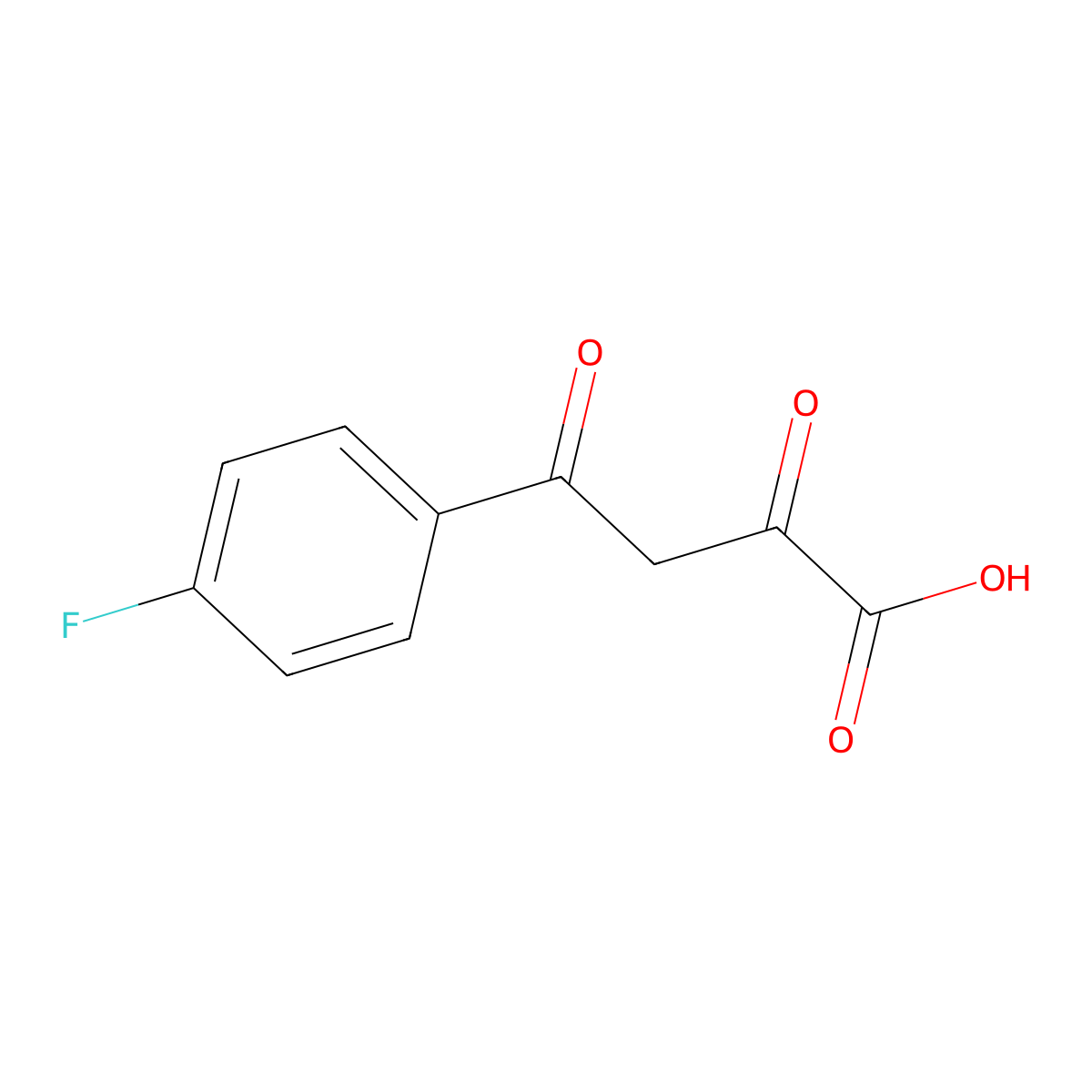4-(4-Fluorophenyl)-2,4-dioxobutanoic acid molecular structure, CAS 64393-83-5