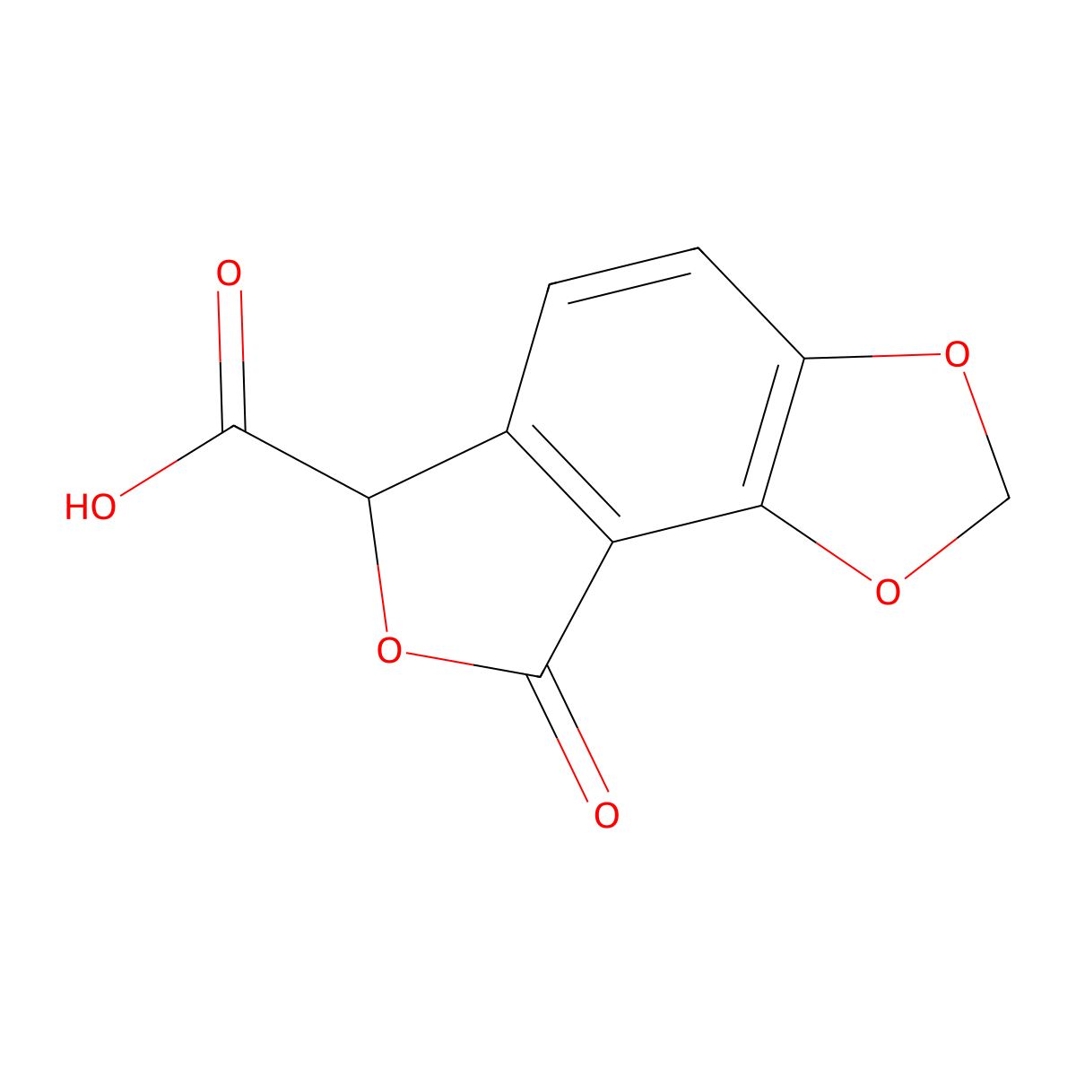 6,8-Dihydro-8-oxoisobenzofuro[5,4-d][1,3]dioxole-6-carboxylic acid molecular structure, CAS 64395-07-9