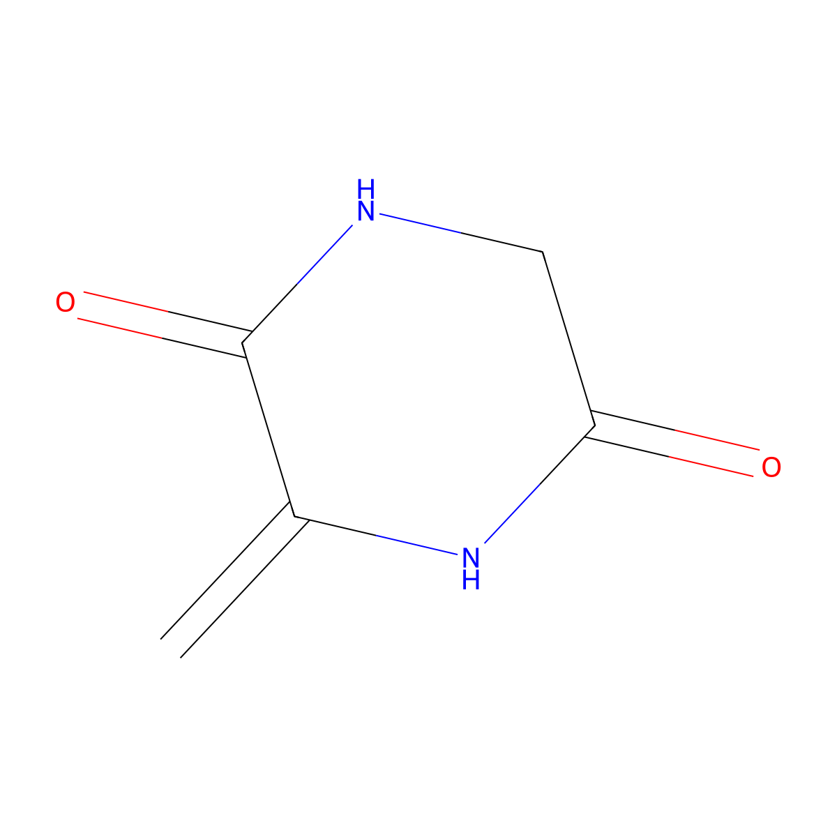 3-Methylene-2,5-piperazinedione molecular structure, CAS 64395-12-6