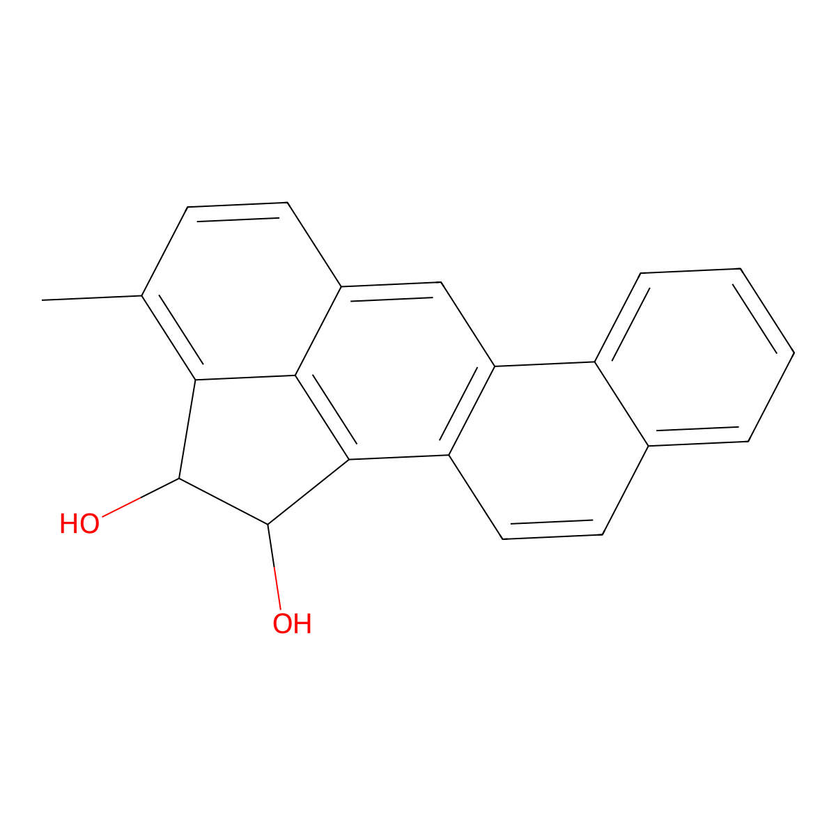 1,2-Dihydroxy-3-methylcholanthrene molecular structure, CAS 64398-48-7
