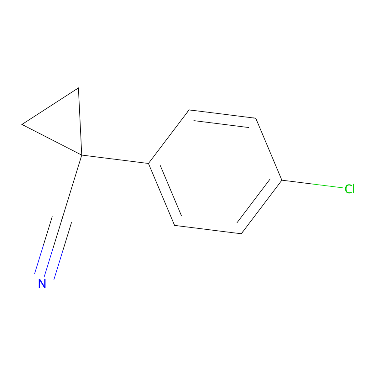 1-(p-Chlorophenyl)cyclopropanecarbonitrile molecular structure, CAS 64399-27-5