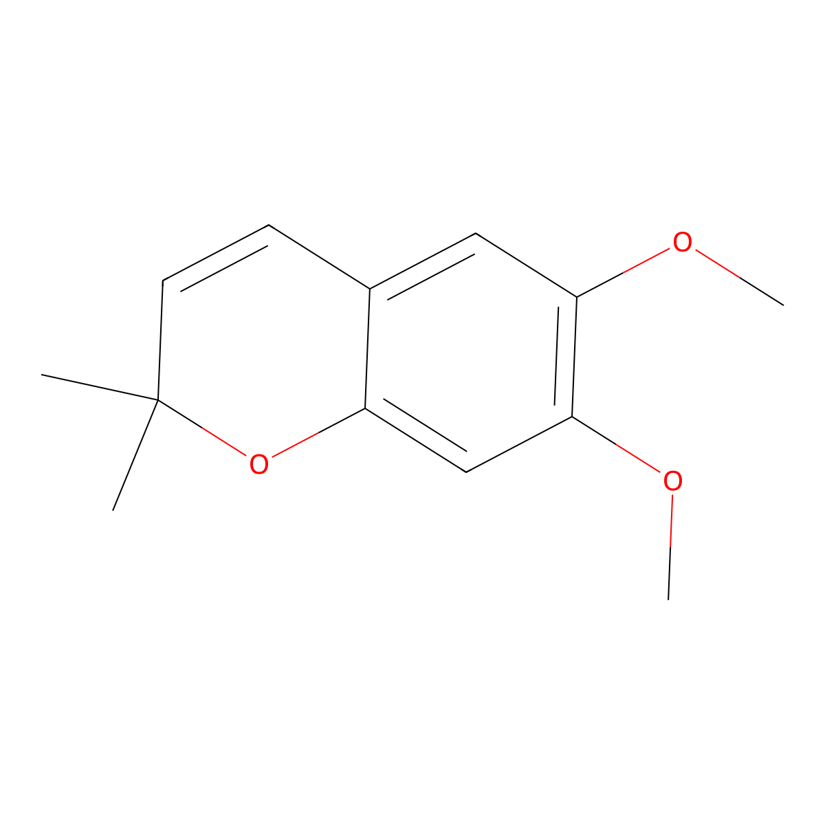 precocene II molecular structure, CAS 644-06-4
