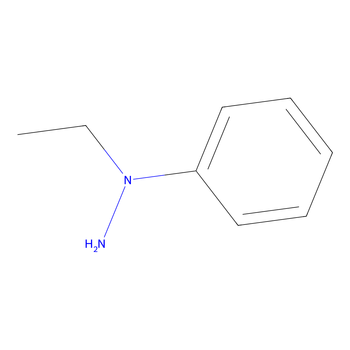 1-Ethyl-1-phenylhydrazine molecular structure, CAS 644-21-3