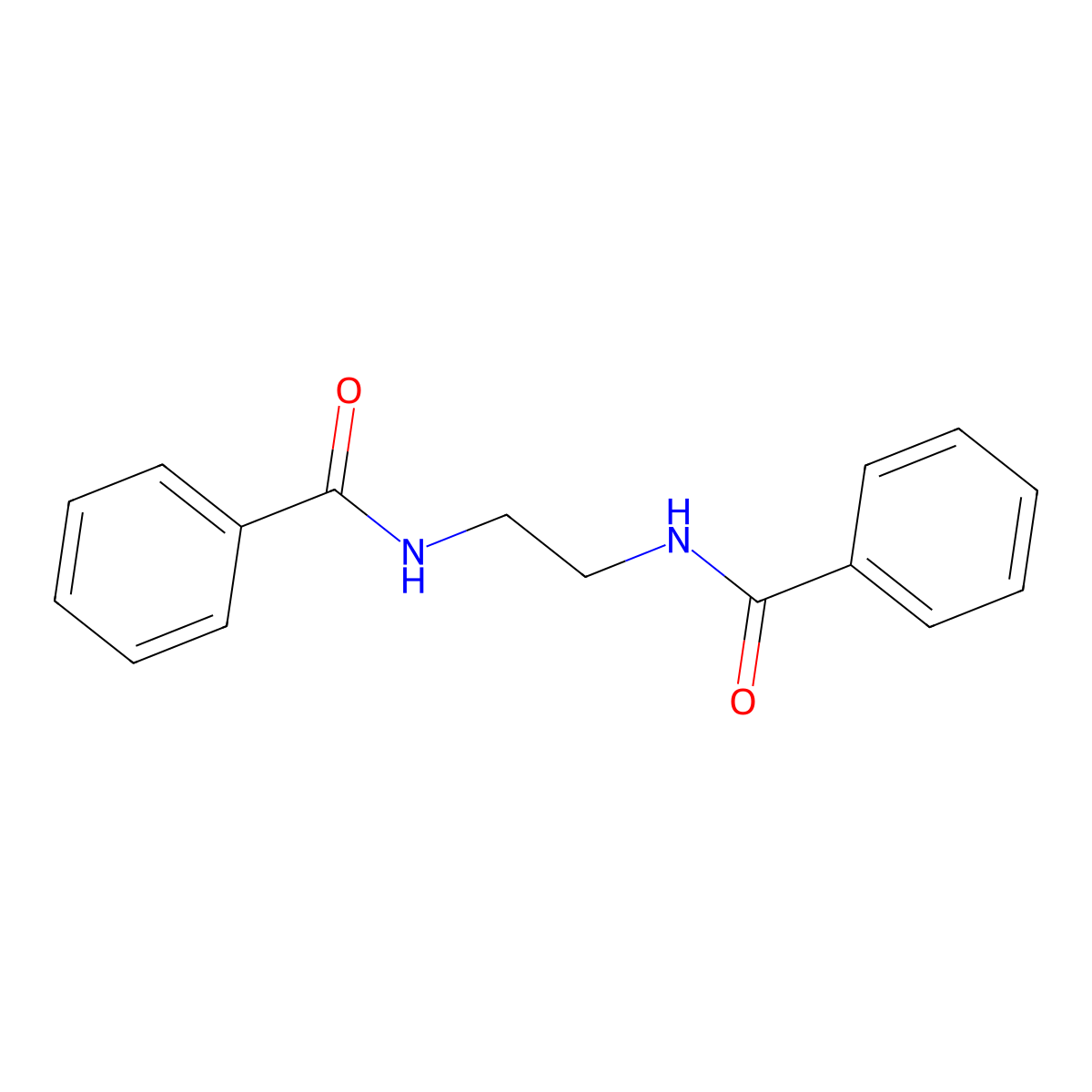 N,N'-1,2-Ethanediylbisbenzamide molecular structure, CAS 644-33-7