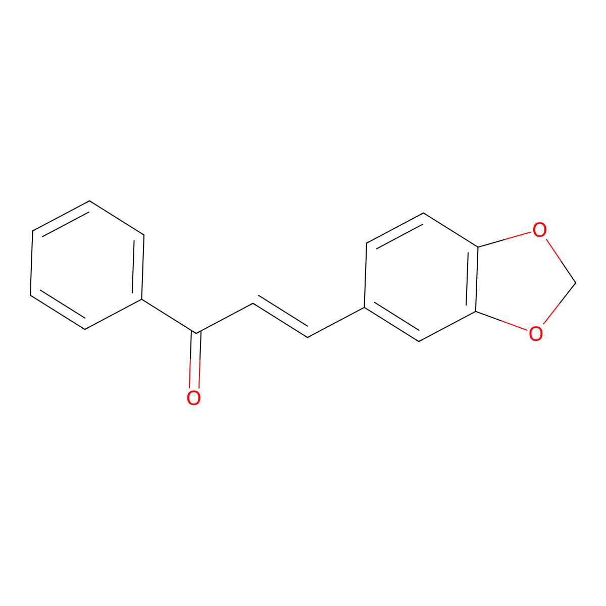 3-(1,3-Benzodioxol-5-yl)-1-phenyl-2-propen-1-one molecular structure, CAS 644-34-8
