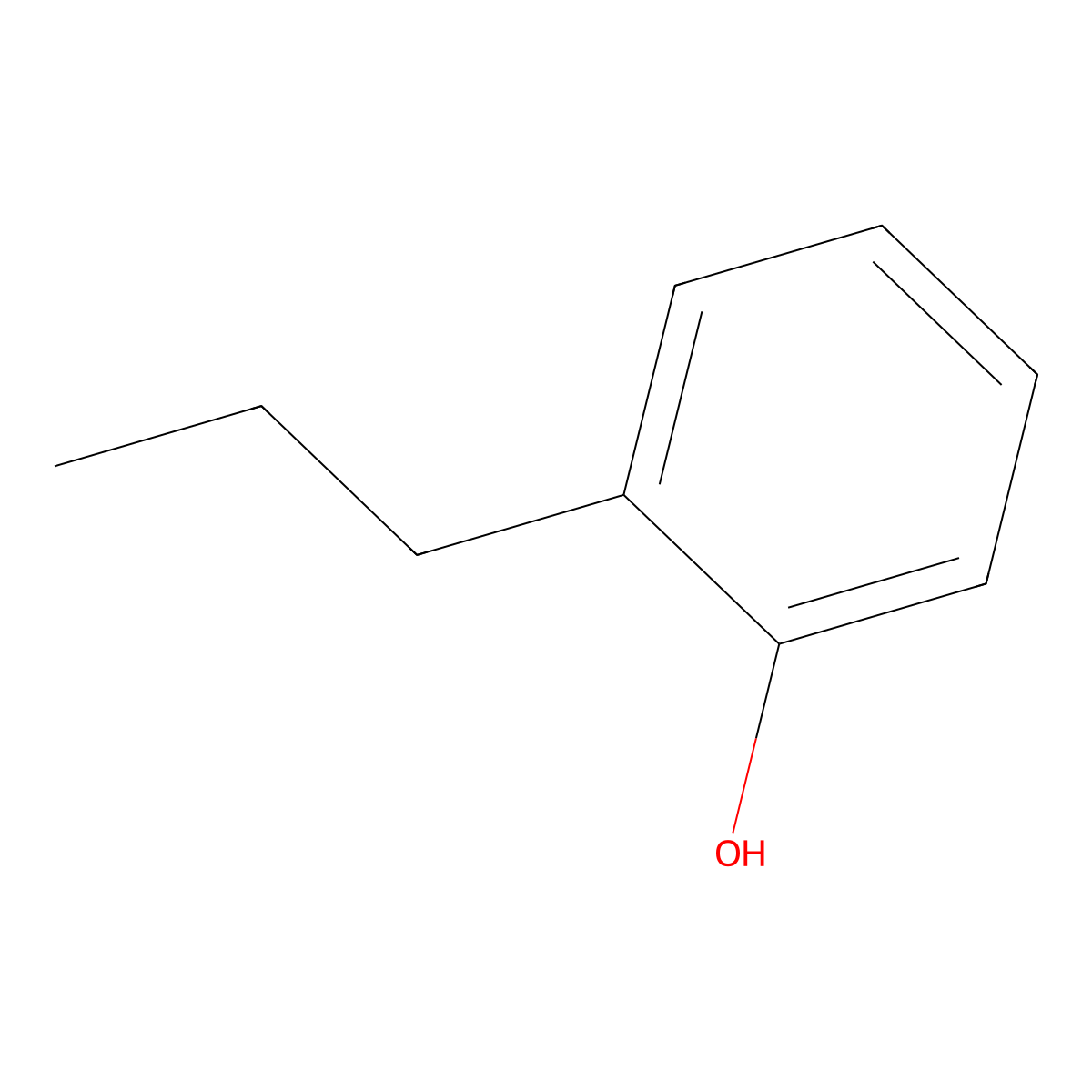 2-Propylphenol molecular structure, CAS 644-35-9