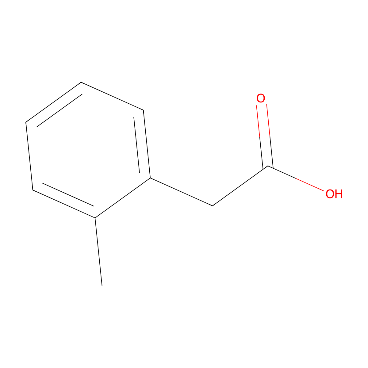 o-Tolylacetic acid molecular structure, CAS 644-36-0