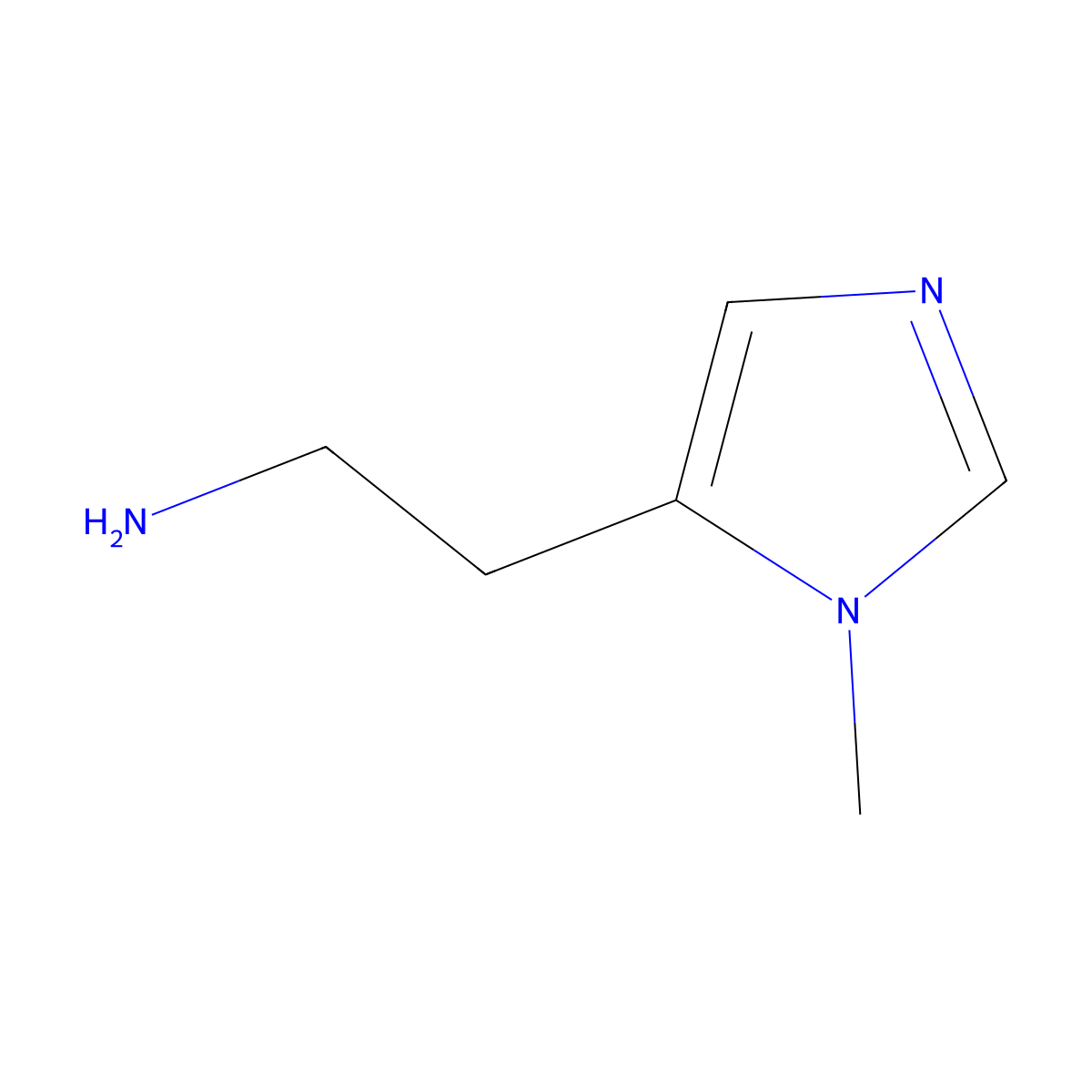 3-Methylhistamine molecular structure, CAS 644-42-8