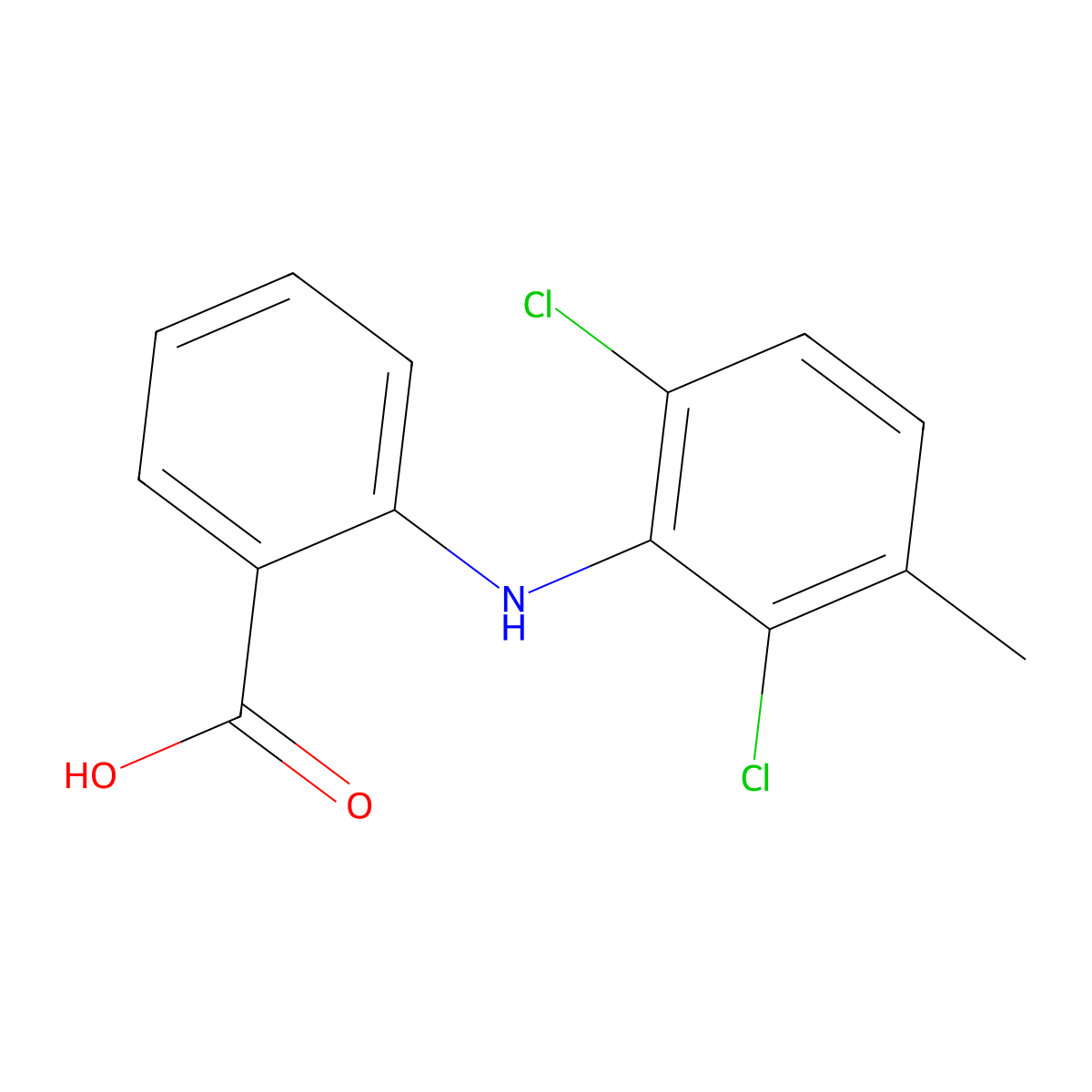 Meclofenamic Acid molecular structure, CAS 644-62-2