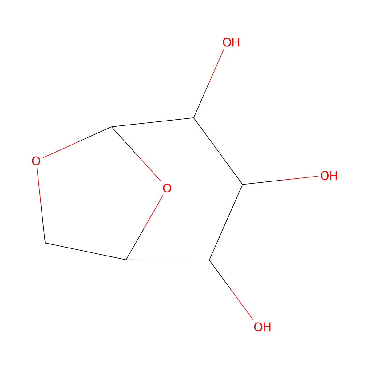 1,6-Anhydro-alpha-D-galactopyranose molecular structure, CAS 644-76-8