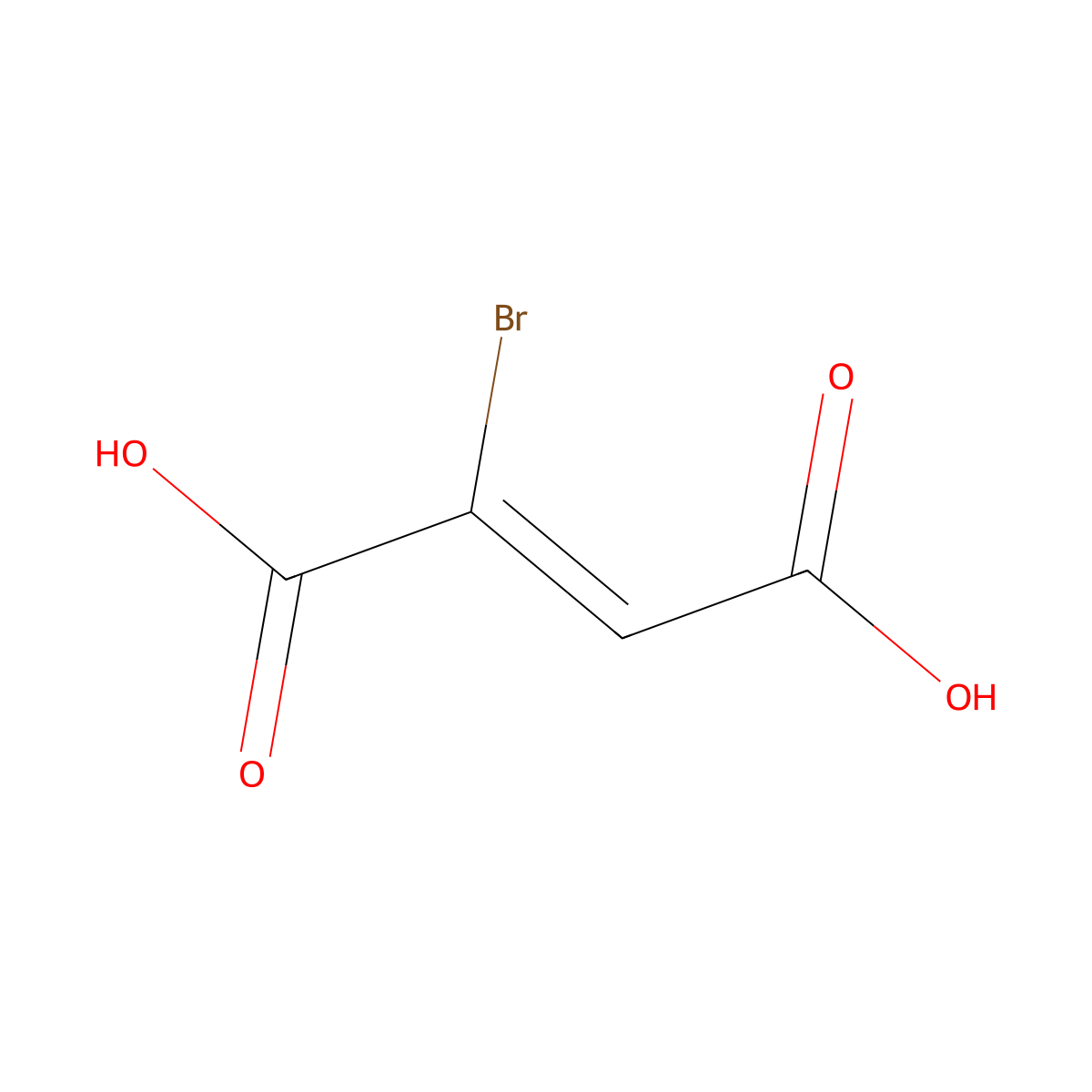 (2Z)-2-bromobut-2-enedioic acid molecular structure, CAS 644-80-4