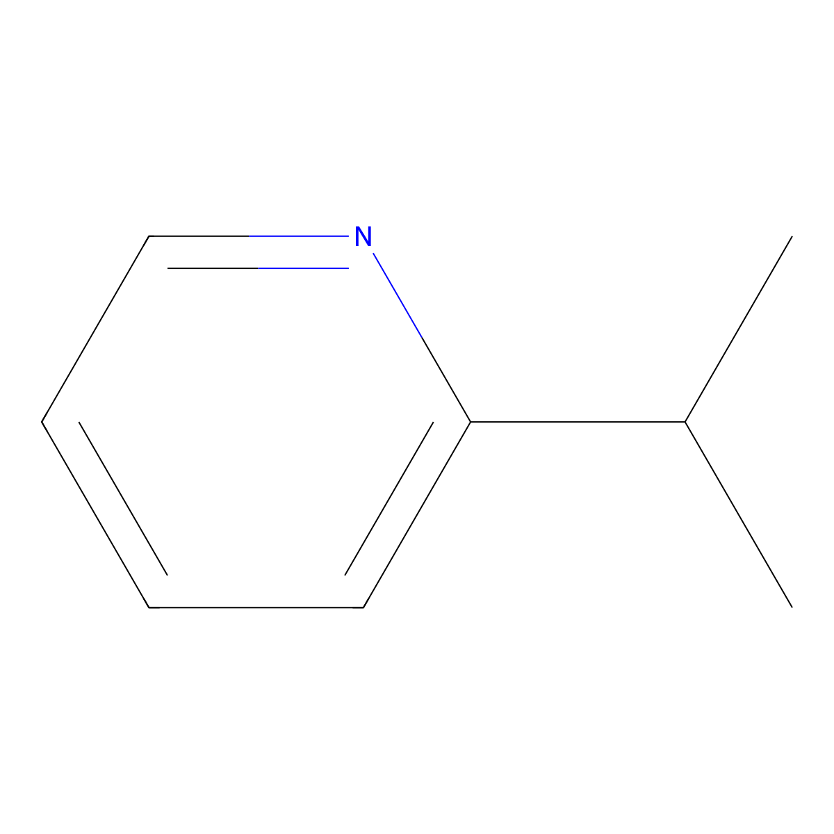 2-Isopropylpyridine molecular structure, CAS 644-98-4